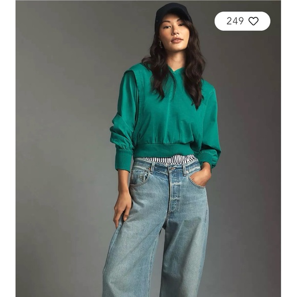 Anthropologie Pilcro Fabric Mix Hoodie - Picture 7 of 12